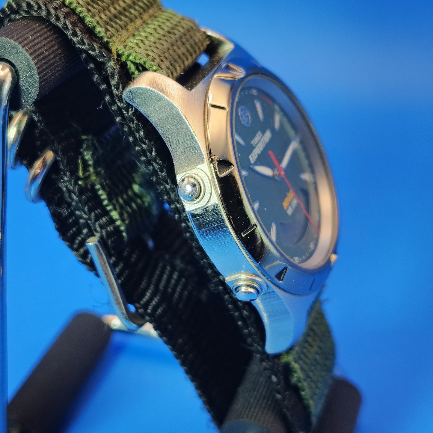 Vintage 2004 Timex Expedition Dual Time Indiglo Ani-Digi Mens Quartz Field Watch