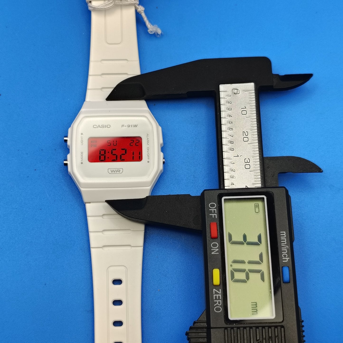New 2025 Timex F-91W Custom Storm Trooper Blood Red Dial MOD 37mm Classic Mens Quartz Digital Watch