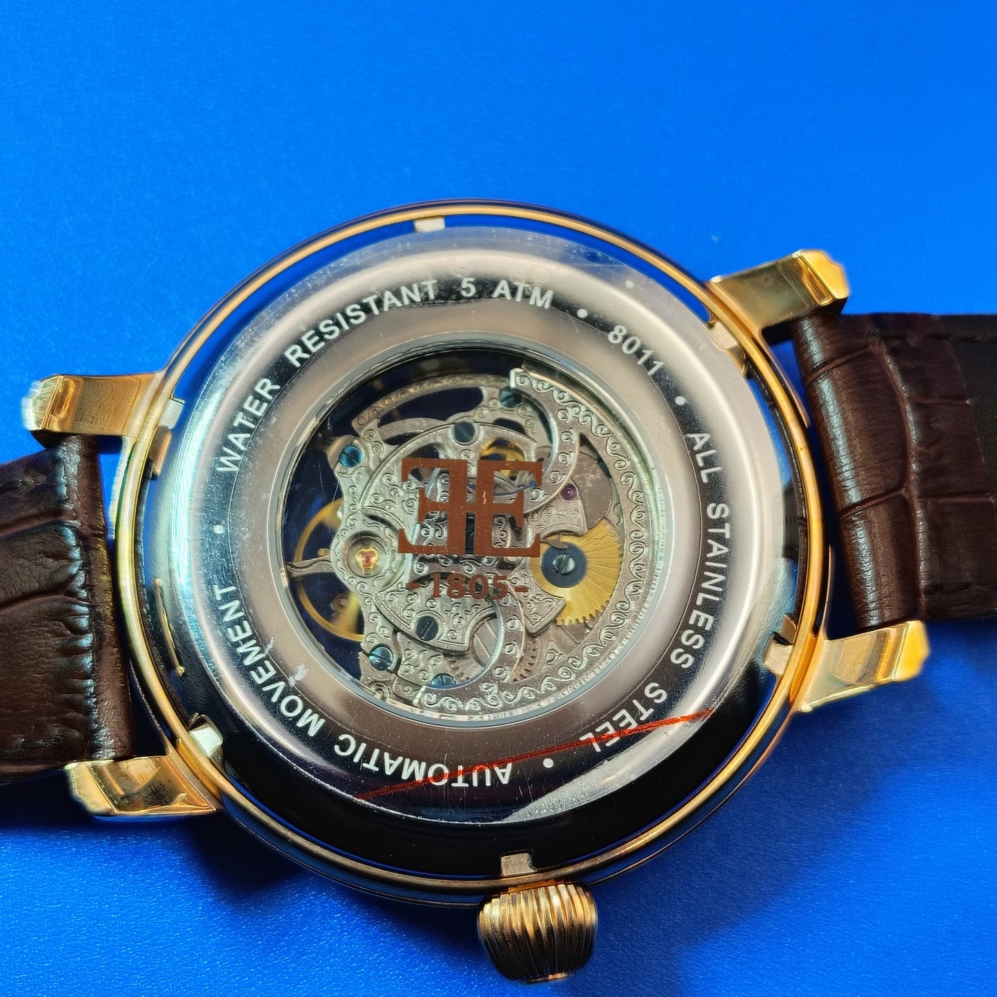 New! 2018 Thomas Earnshaw 8011 Skeleton Automatic Wind 48mm Mens Watch Wood Box