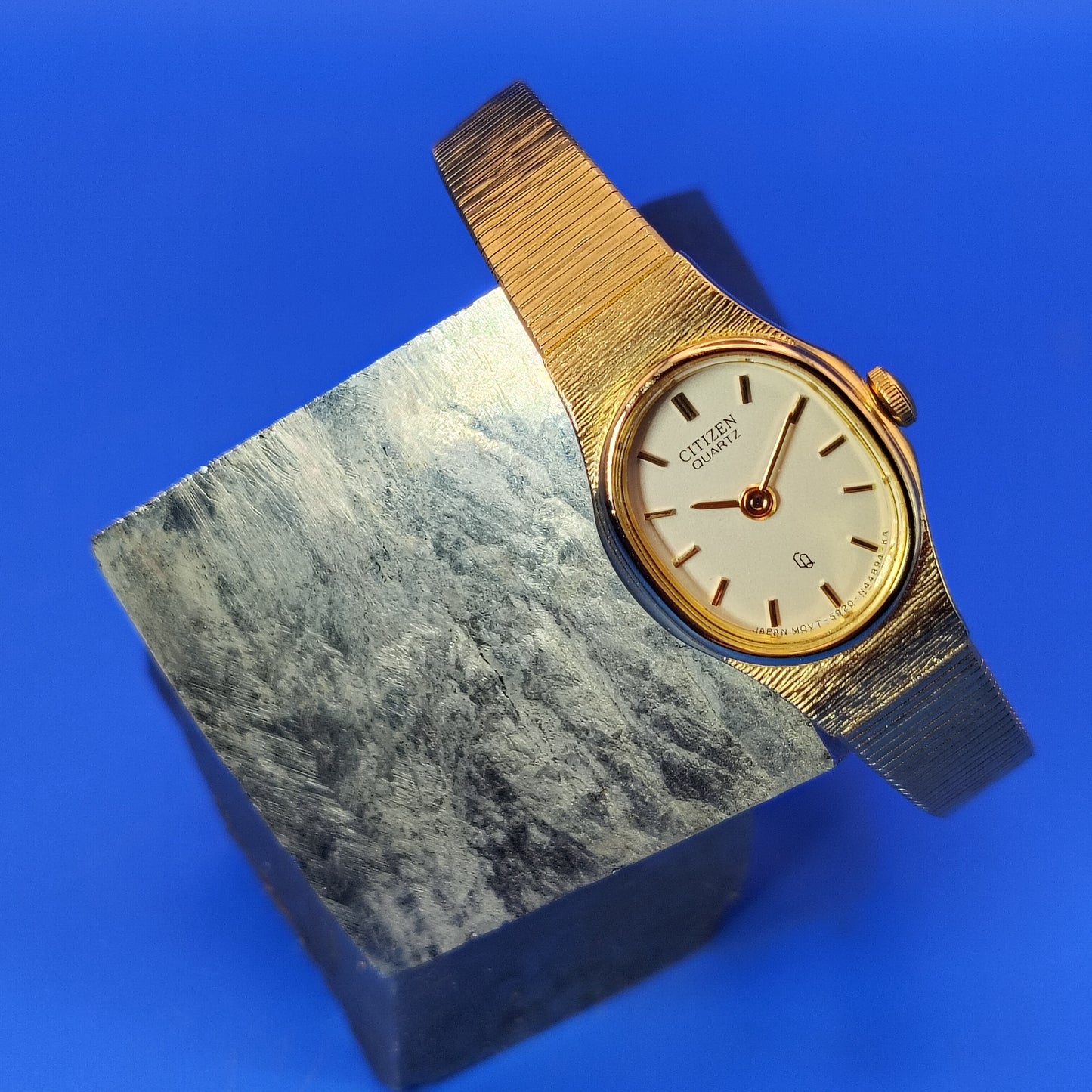 Vintage 1987 Citizen Quartz Japanese made Gold tone 17mm Women's Luxury Cocktail Watch Fully Restored
