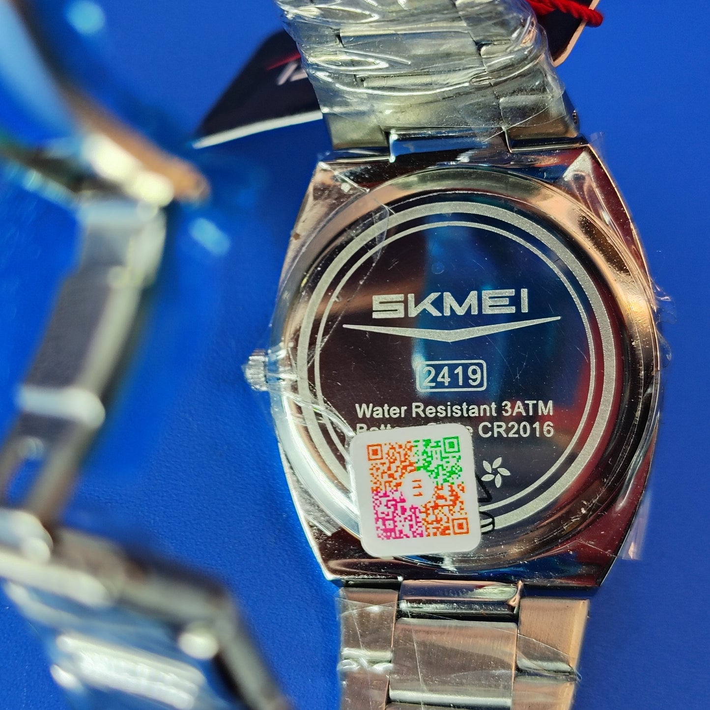 New 2024 Skmei 2419 39mm Mens Digital Dress Watch Stainless Steel NOS In Plastic