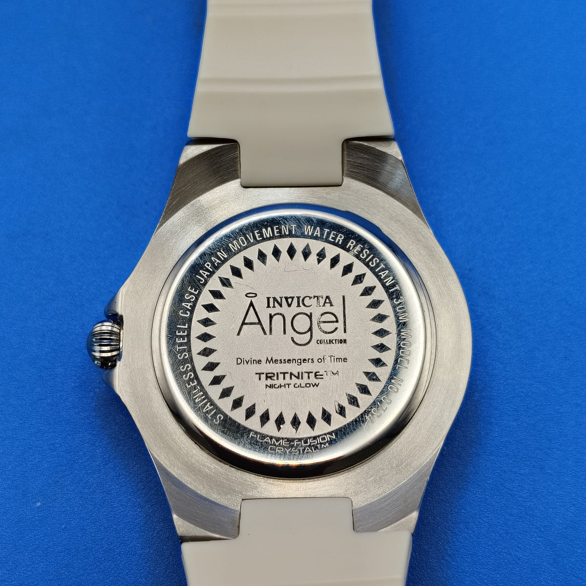 Vintage 2010 Invicta Angel Day-Date Chronograph Style Swiss Made 38mm Women's Quartz Watch