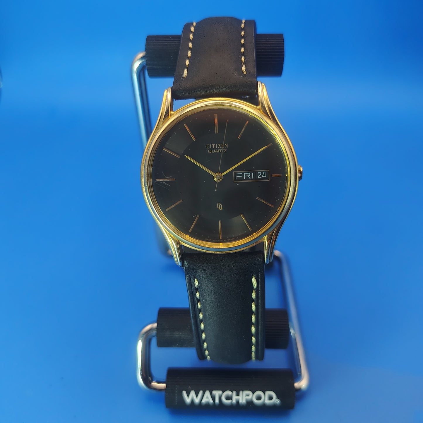 Vintage 1988 Citizen 6100 Day-Date 32mm Mens Quartz Dress Watch Restored