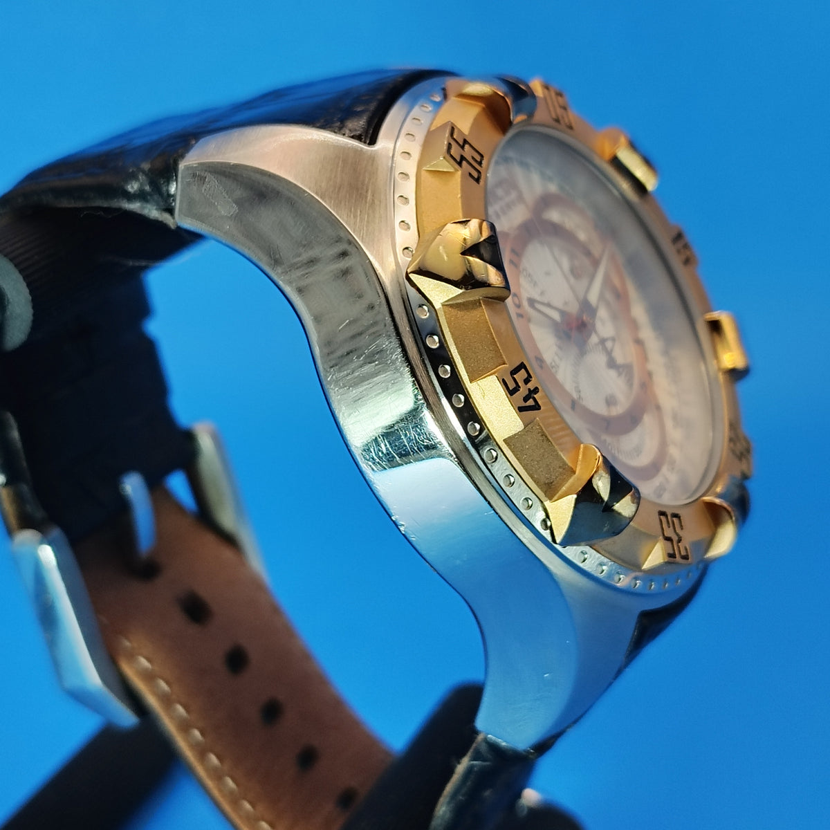 Vintage 2010 Invicta Reserve Excersion 11010 Chronograph Swiss Made 50mm Mens Quartz Watch Restored