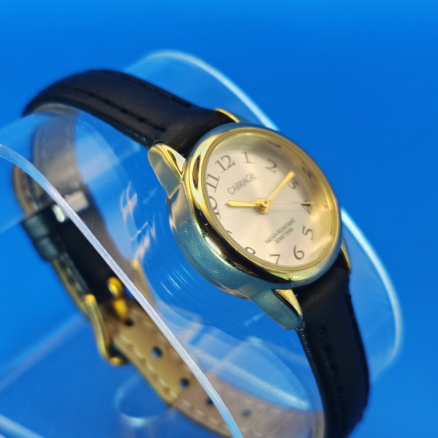 Vintage 2011 Carriage by Timex 22mm Women's Quartz Cocktail Watch Sunburst Dial