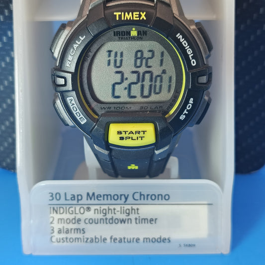 New! Vintage 2015 Timex Iron Man 38mm  Mens Quartz Digital Watch Nos Full Set