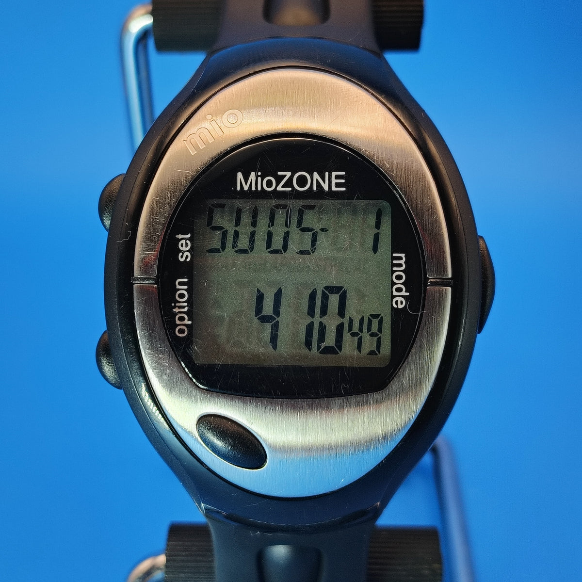 Vintage 2003 Mio MioZone Heart Monitor Pulse 43mm Mens Digital Watch Restored Clearance
