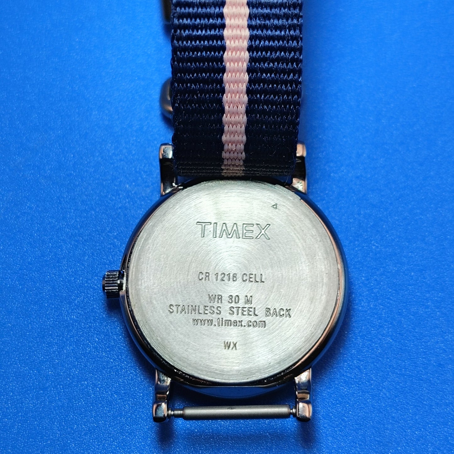 Vintage 2010 Timex Indiglo Weekender Pink Stripe 30mm Women's Quartz Watch Resto