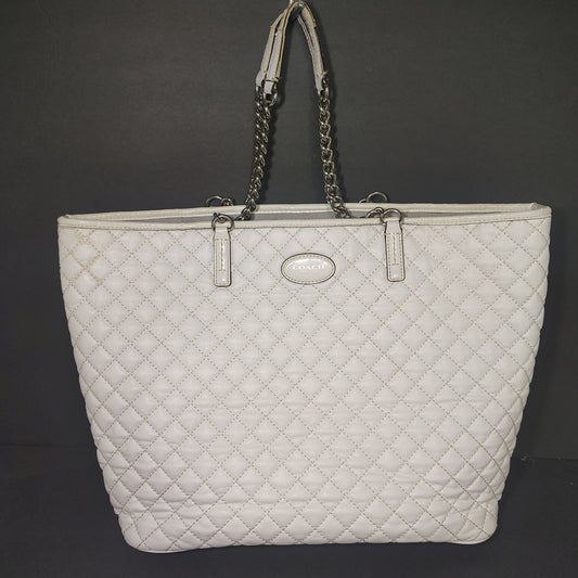Vintage 2008 Coach 80H2A Large Quilted Tote Women's Purse Luxury Bag Chain Strap 3 Pocket Fully Restored