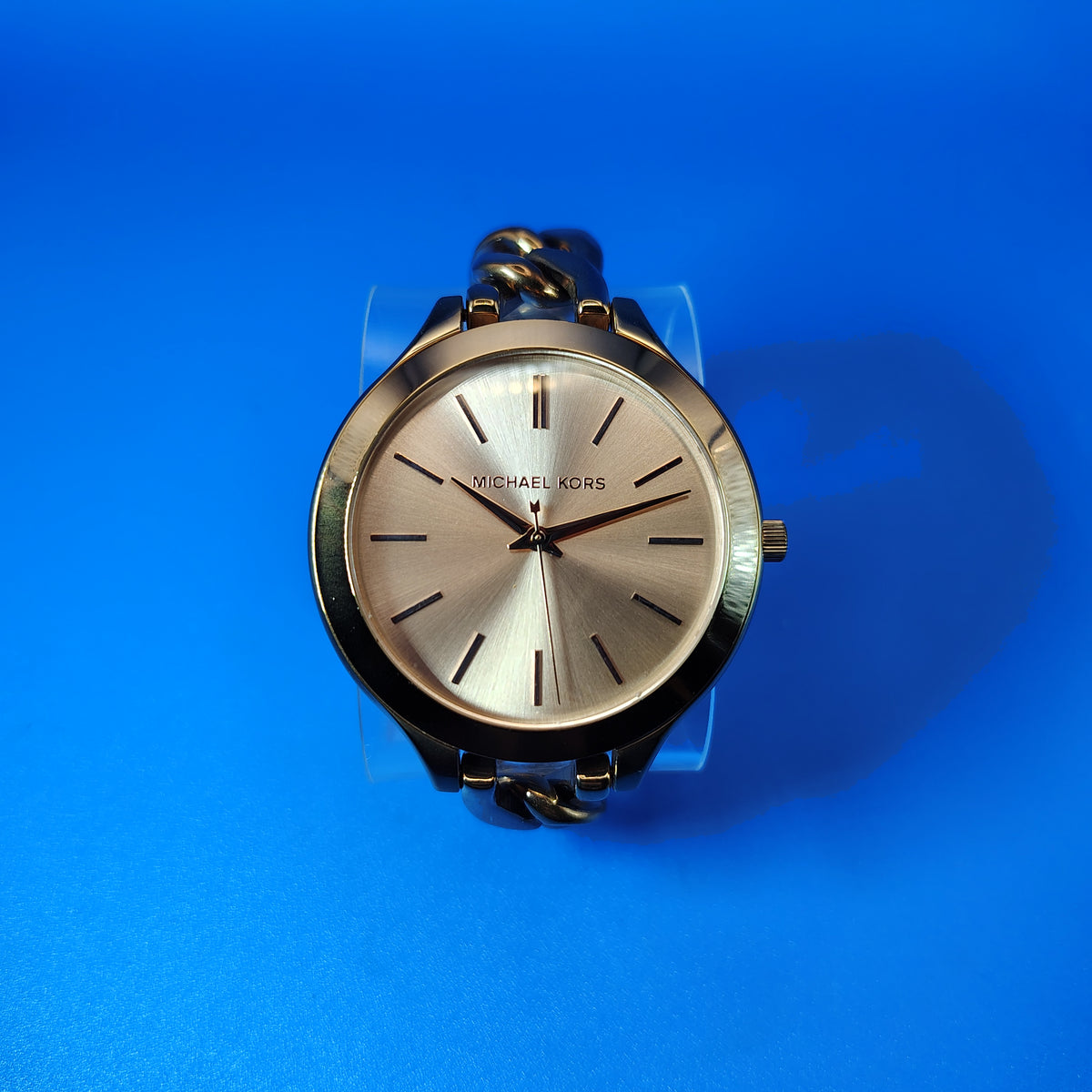 Vintage 2014 Michael Kors Rose Gold Designer 44mm Women's Quartz Fashion Watch