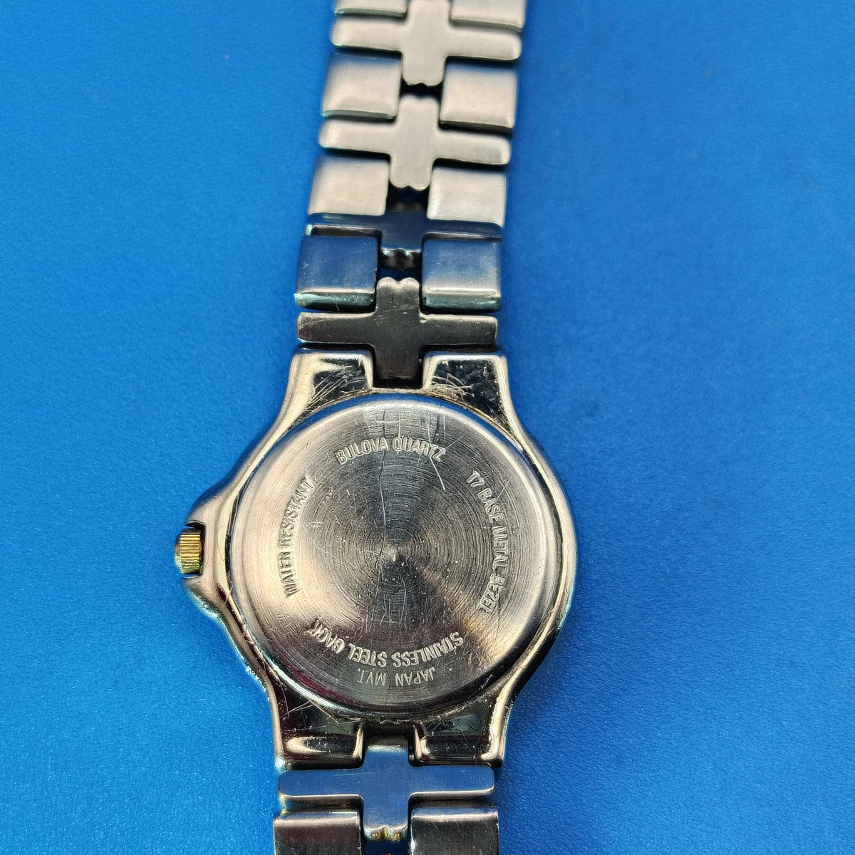 Vintage 1997 Bulova 98M36 Date Two Tone 22mm Women's Quartz Luxury Watch Near Mint