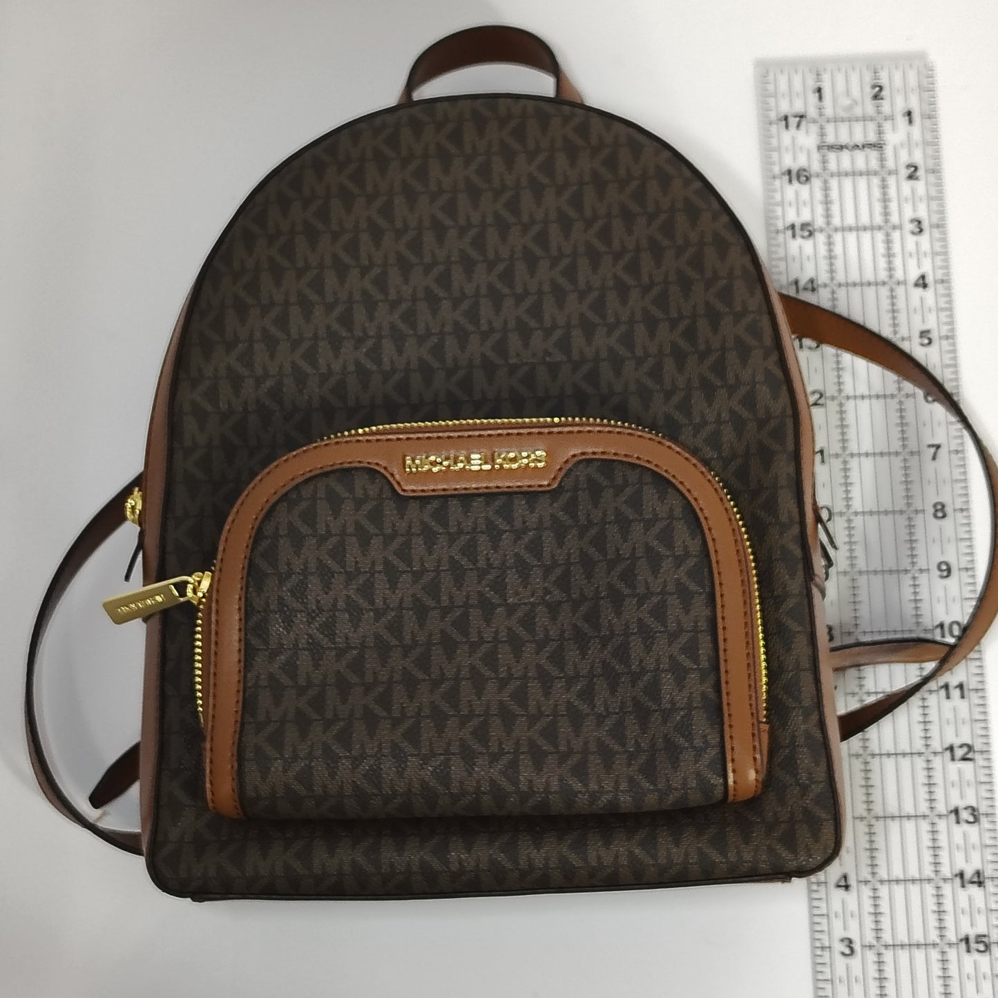 2020 Michael Kors Abbey Medium Logo Monogram Women's Backpack Bag Mint Condition