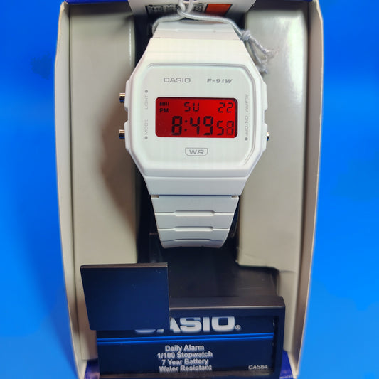 New 2025 Timex F-91W Custom Storm Trooper Blood Red Dial MOD 37mm Classic Mens Quartz Digital Watch