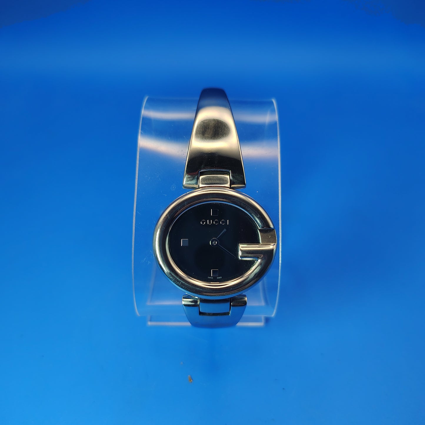 Vintage 1992 Gucci 1345 G-Series Authentic Swiss Made 23mm Women's Quartz Luxury Bangle Watch Genuine Fully Restored