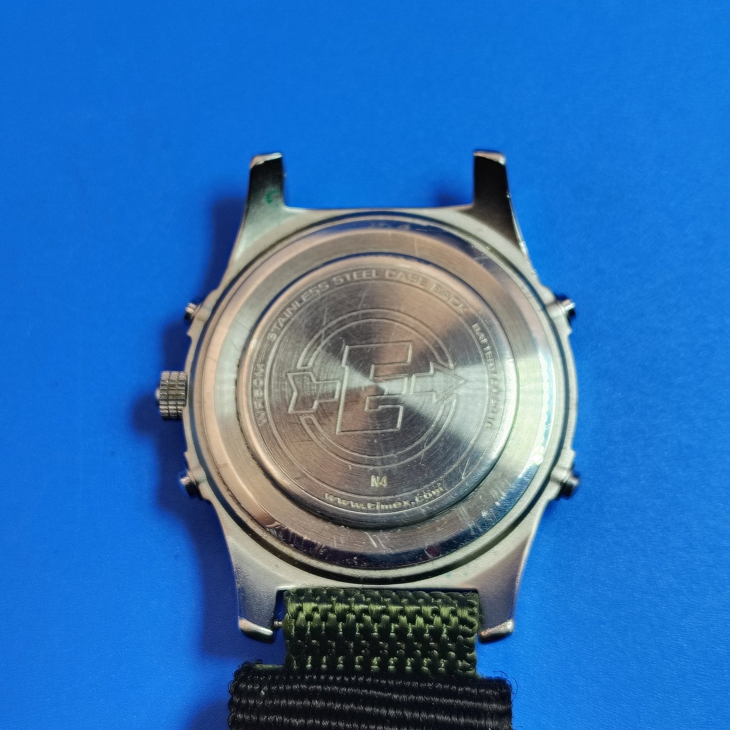 Vintage 2004 Timex Expedition Dual Time Indiglo Ani-Digi Mens Quartz Field Watch