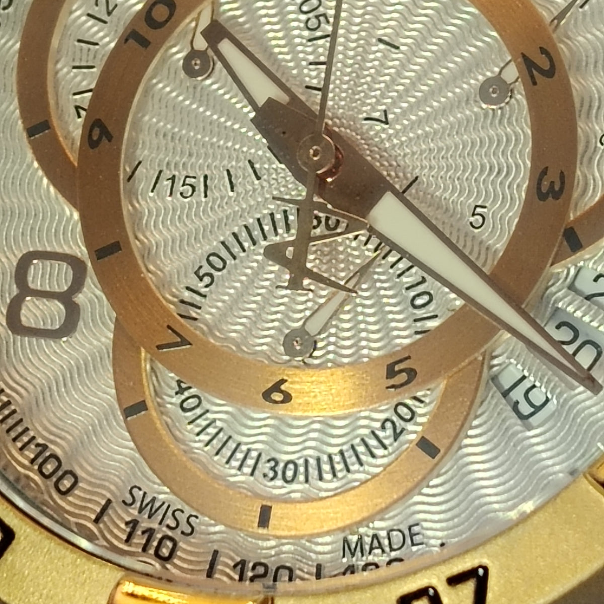 Vintage 2010 Invicta Reserve Excersion 11010 Chronograph Swiss Made 50mm Mens Quartz Watch Restored