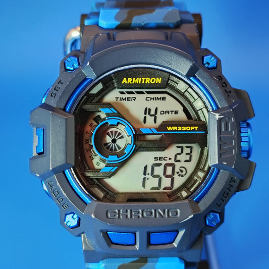 2018 Armitron Pro Sport Chronograph M1105 56mm Mens Quartz Digital Watch Camo