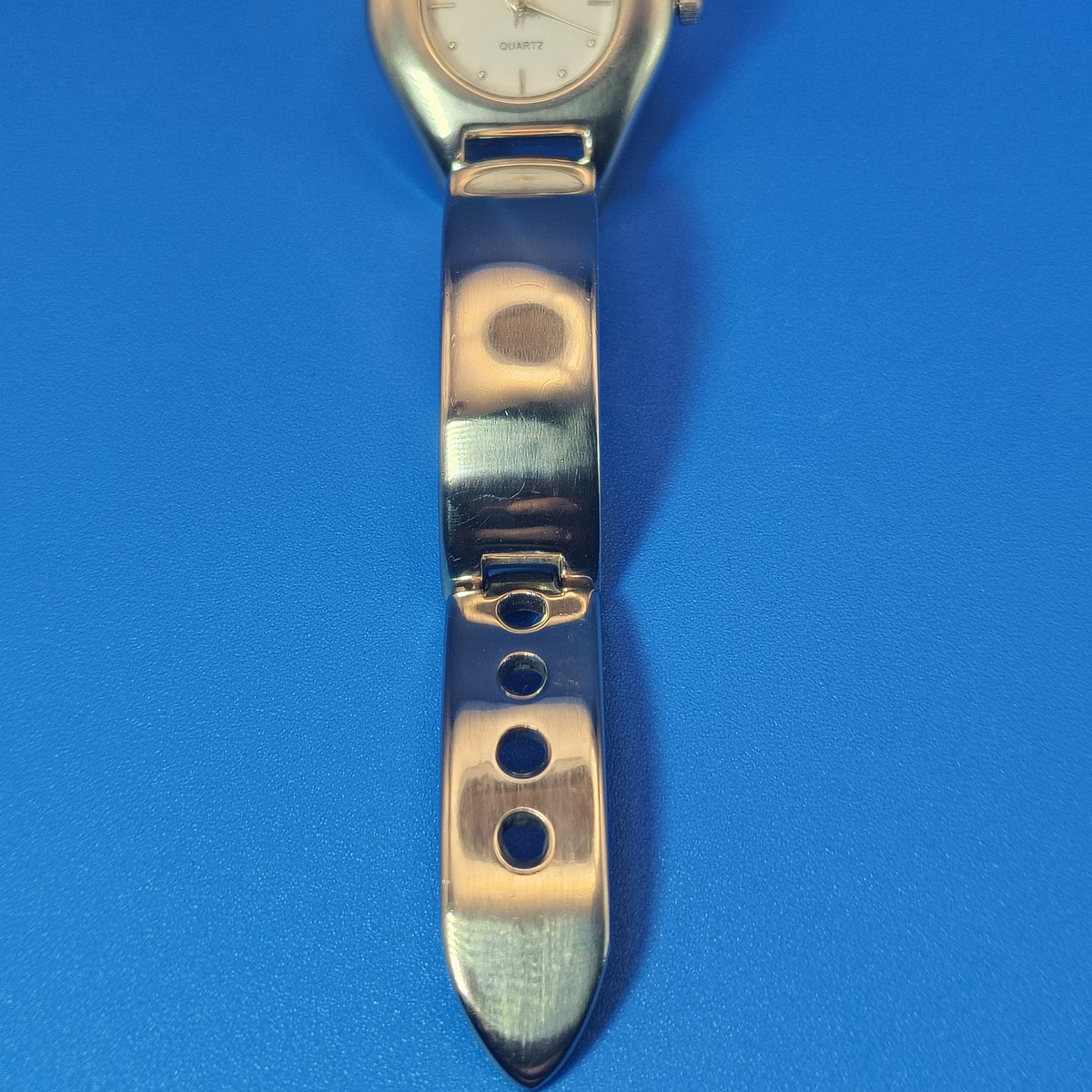 Vintage 1990 Authentic GUCCI Bangel Swiss Made Women's Quartz Luxury Watch SS Strap Fully  Restored