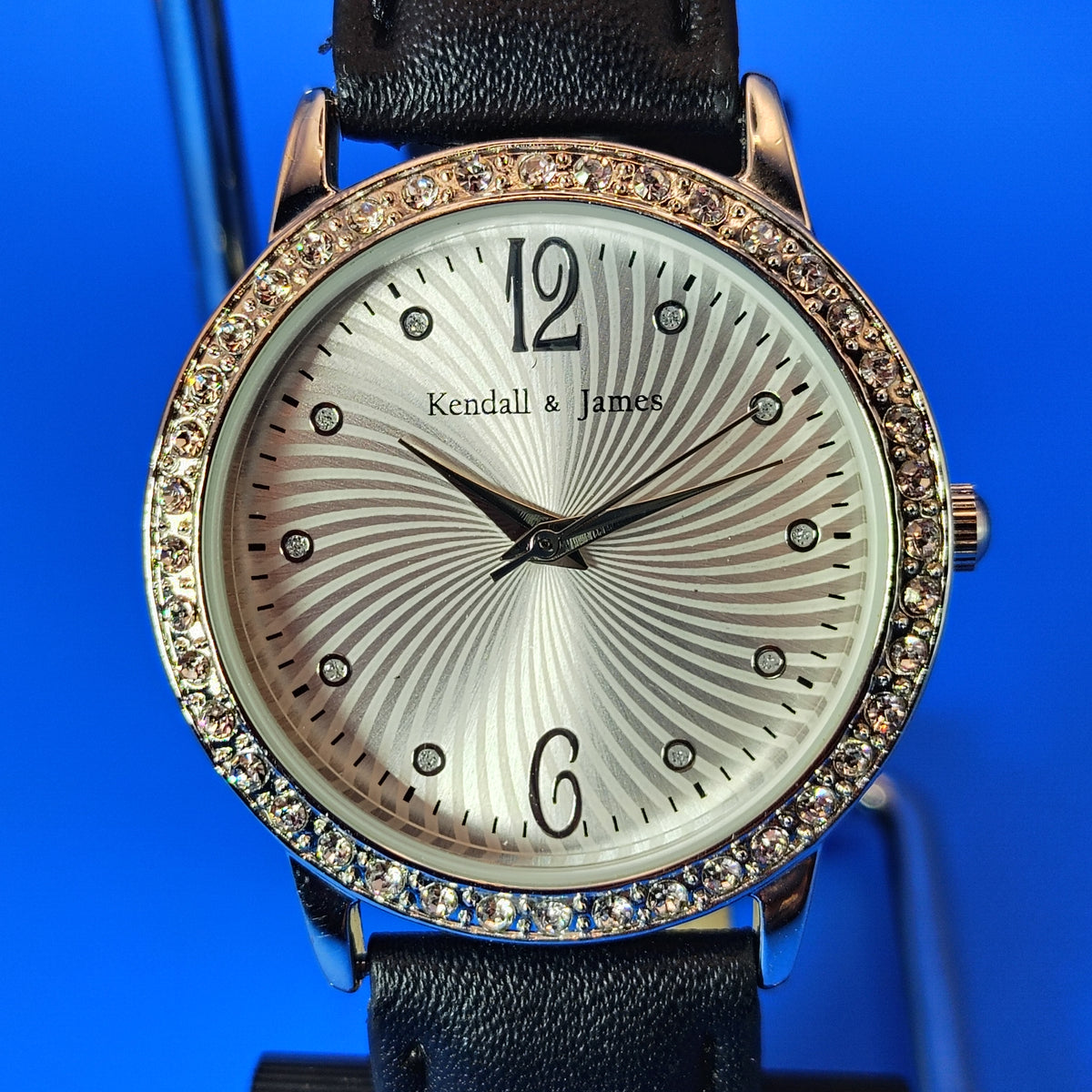 2014 Kendall & James Swirl Crystal Bezel 35mm Women's Quartz Watch Restored Clearance