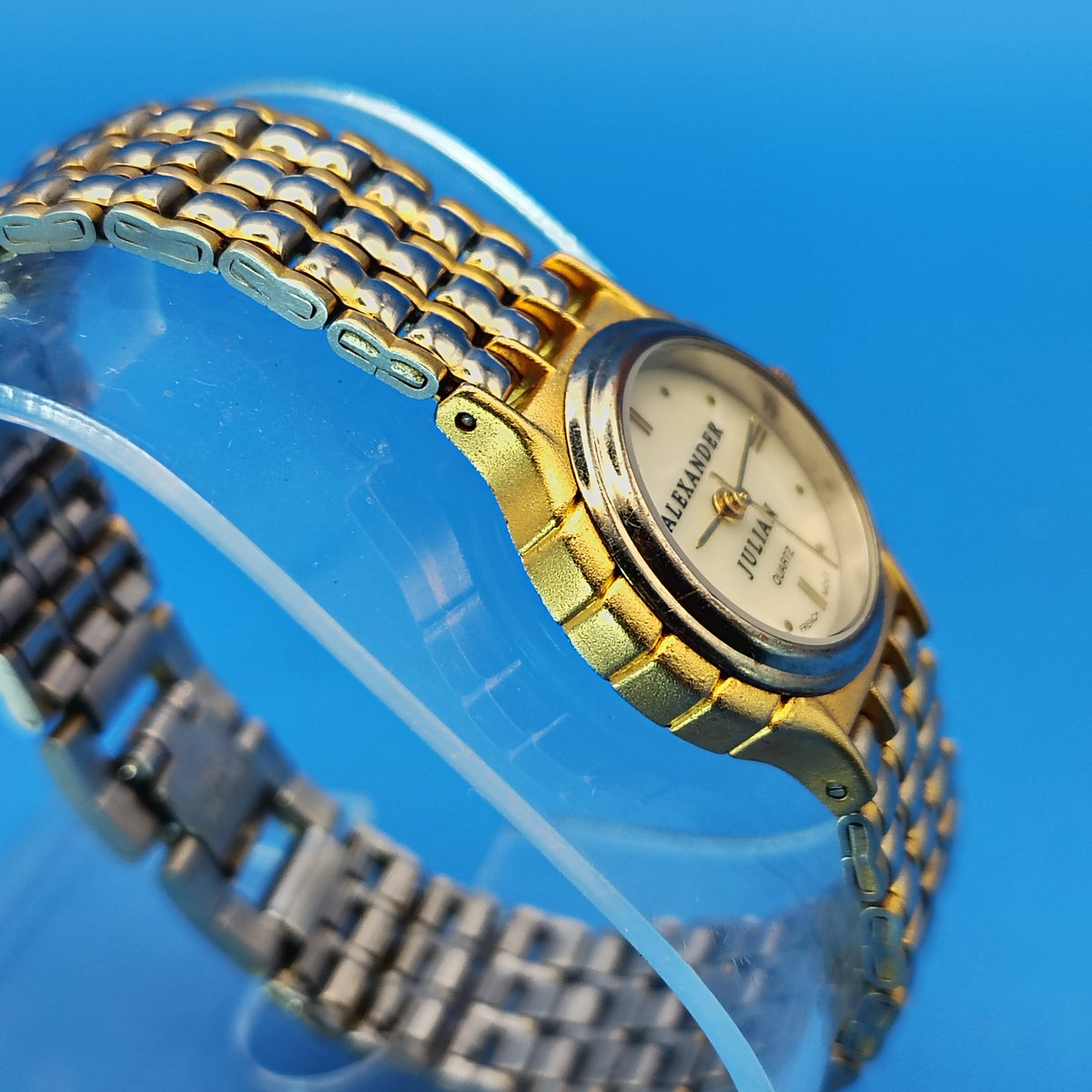 Vintage 1994 Alexander Julian 22mm Women's Two Tone Quartz Designer Watch Fully Restored