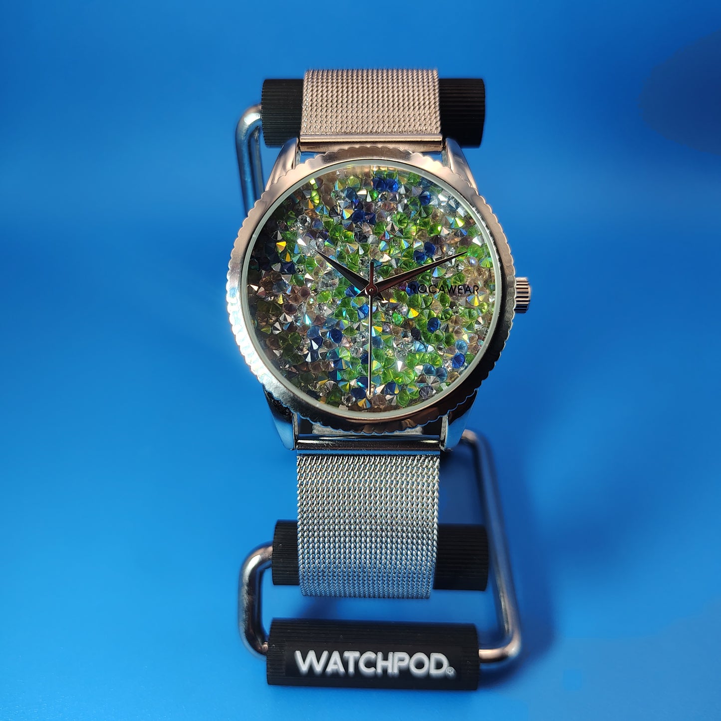 Vintage 2010 Rocawear Crystal Bezel Designer Women's Quartz Fashion Watch fully Restored