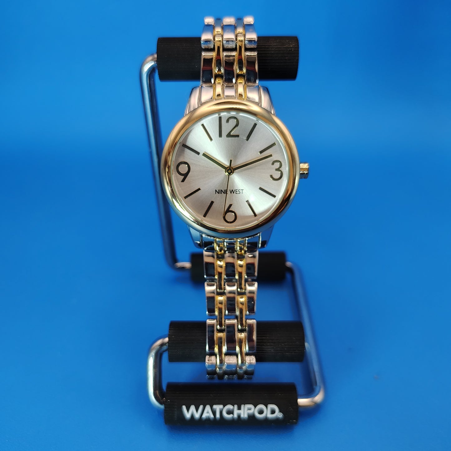 New! Vintage 2010 Nine West Two Tone  Women's Quartz Designer Fashion Watch NOS