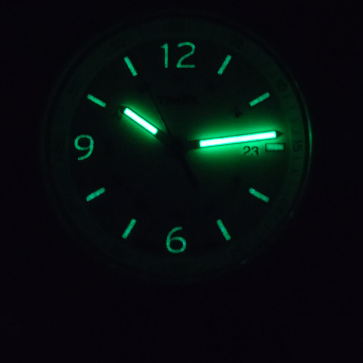 Vintage 2008 Timex Indiglo Tachymeter Date 40mm Mens Quartz Watch Restored MINT