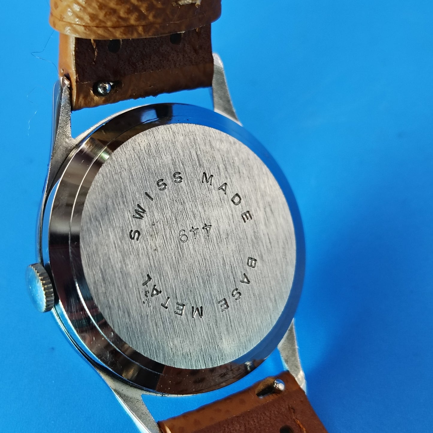 Vintage 1957 Bercona Swiss Made 32mm Mens Mechanical Watch New Strap Restored