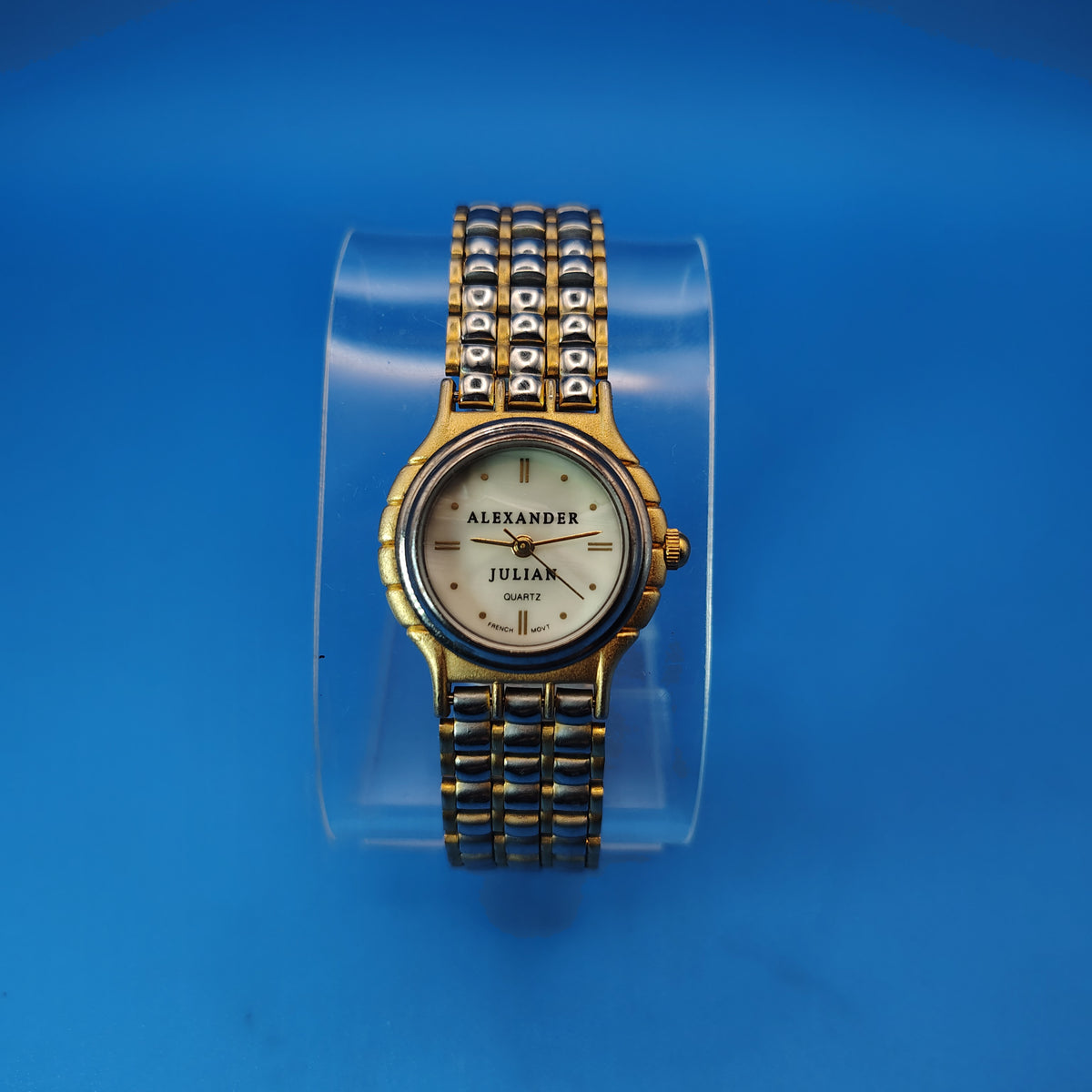 Vintage 1994 Alexander Julian 22mm Women's Two Tone Quartz Designer Watch Fully Restored