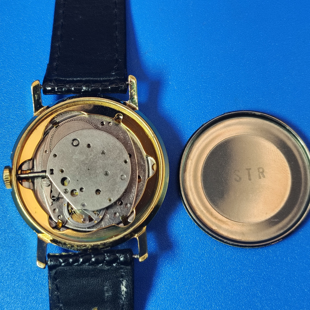 Vintage 1978 Timex Mechanical Wind Gold Tone 39mm Mens Dress Watch Restored