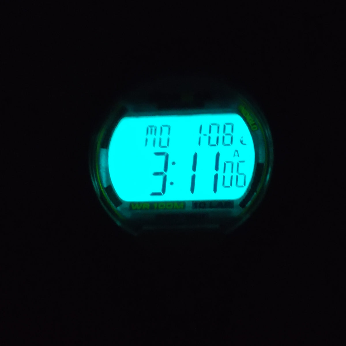 Vintage 2002 Timex INDIGLO Triathlon 10 Lap 40mm Mens Digital Sports Watch