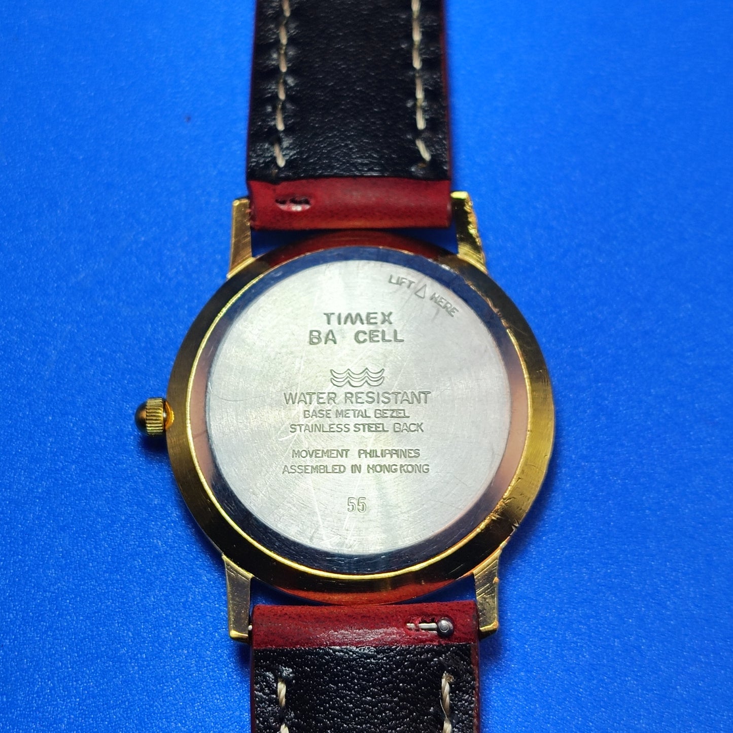 Vintage 1995 Timex Roman Numeral Mens Unisex 32mm Quartz Dress Watch New Strap