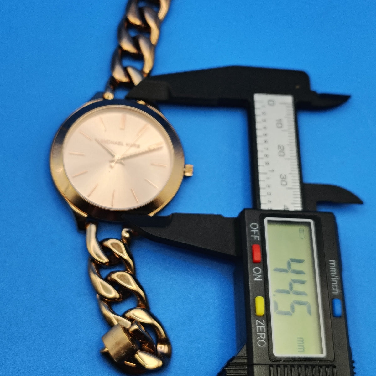 Vintage 2014 Michael Kors Rose Gold Designer 44mm Women's Quartz Fashion Watch