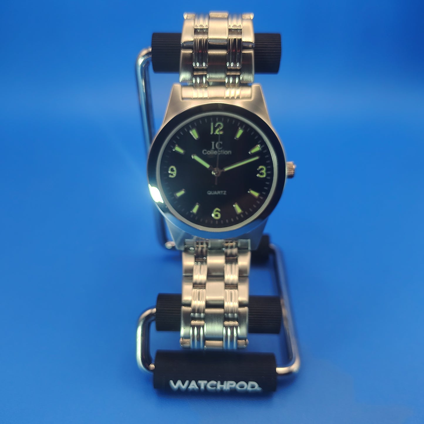 New! Vintage 2001 IC Collection 38mm Mens Quartz Fashion Dress Watch Lume *NOS