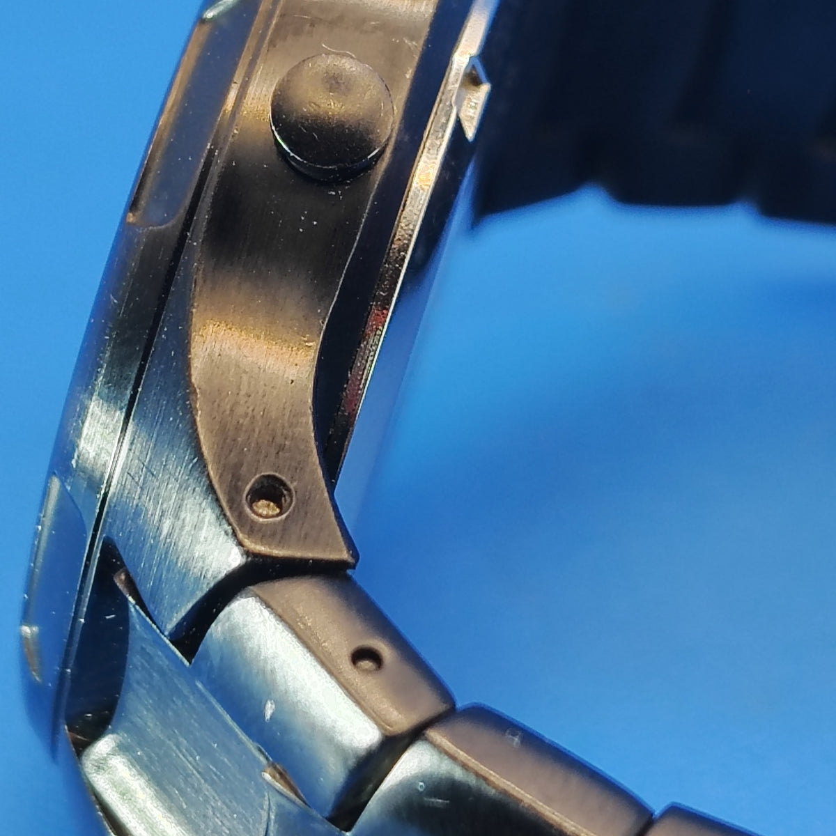 Vintage 2001 Timex Chronograph Date Gun Metal 38mm Mens Quartz Watch Restored