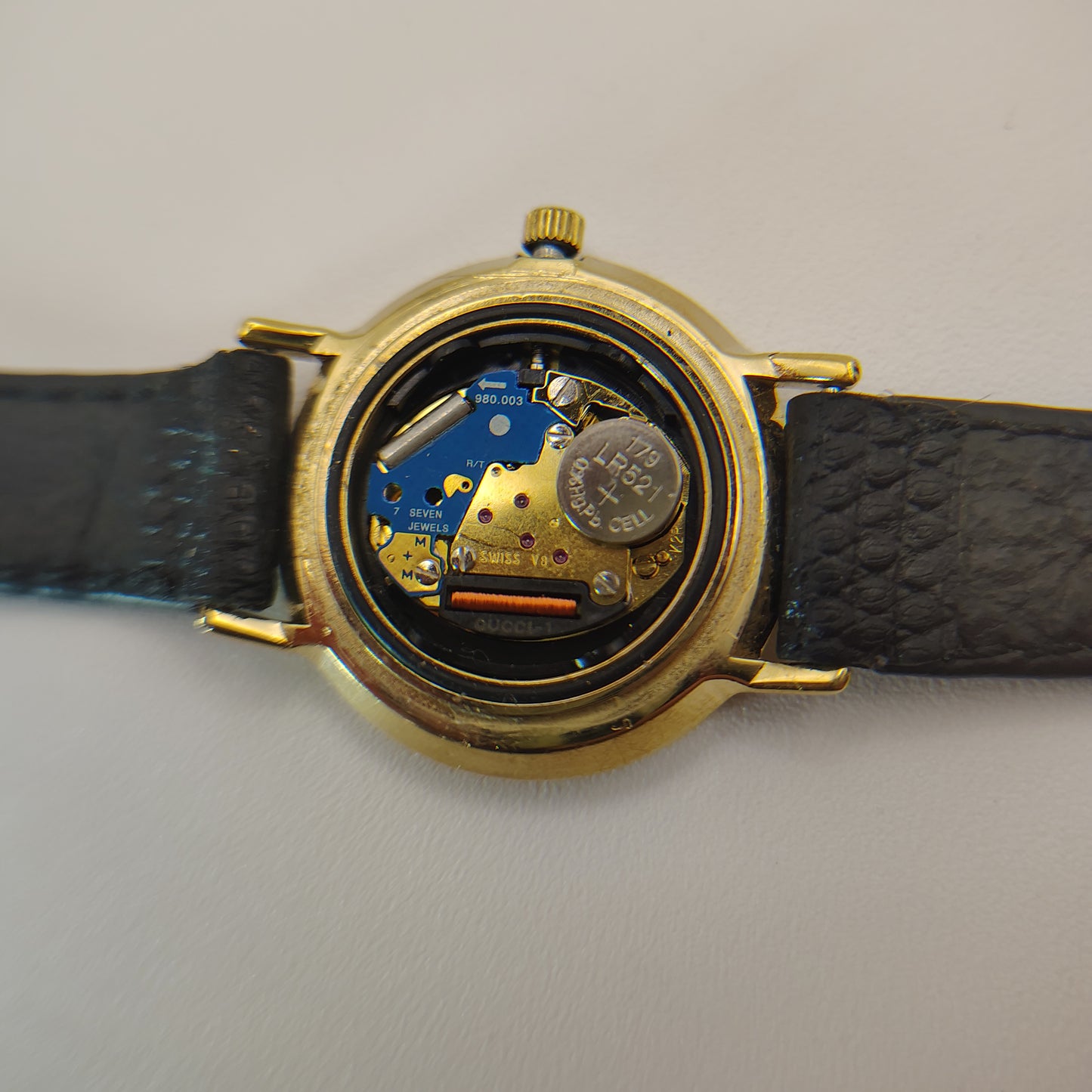 Vintage Authentic GUCCI 3001L Swiss Made Womens Quartz Luxury Watch Lizard Skin Fully Restored