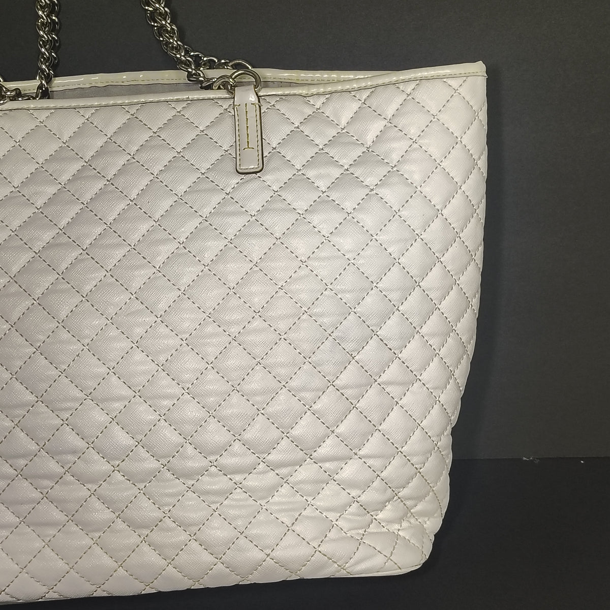 Vintage 2008 Coach 80H2A Large Quilted Tote Women's Purse Luxury Bag Chain Strap 3 Pocket Fully Restored