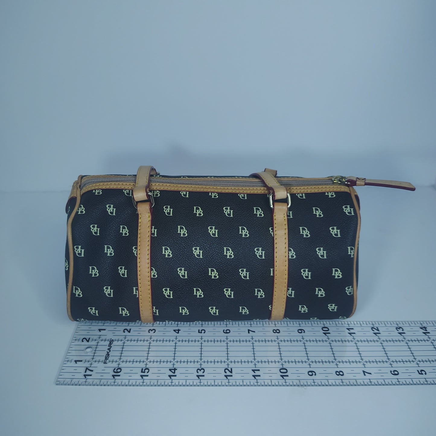 Vintage 2004 Dooney And Bourke Signature Barrel Bag DB Monogram Fully Restored