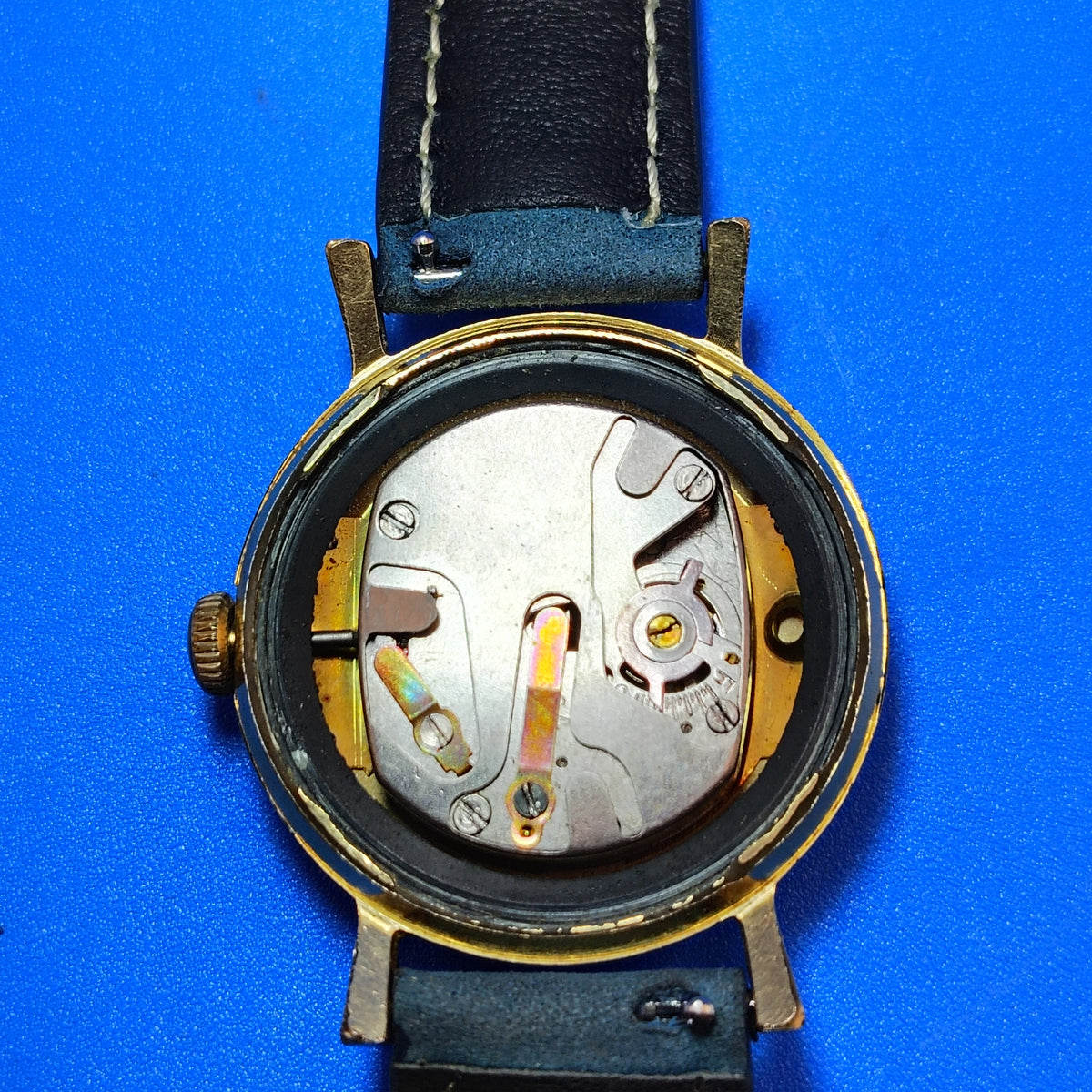 Vintage 1968 Timex Gold Tone 39mm Mens Mechanical Wind Watch Restored New Strap