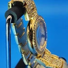Vintage 2013 Michael Kors MK Logo Rhinestone Bust Down 35mm Women's Quartz Watch