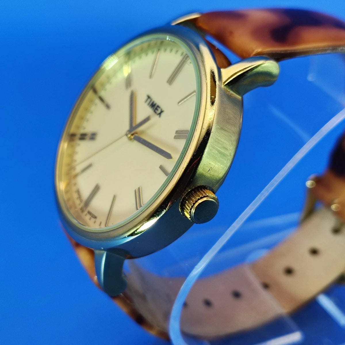 Vintage 2012 Timex Easy Reader Indiglo 38mm Gold Tone Mens Quartz Dress Watch