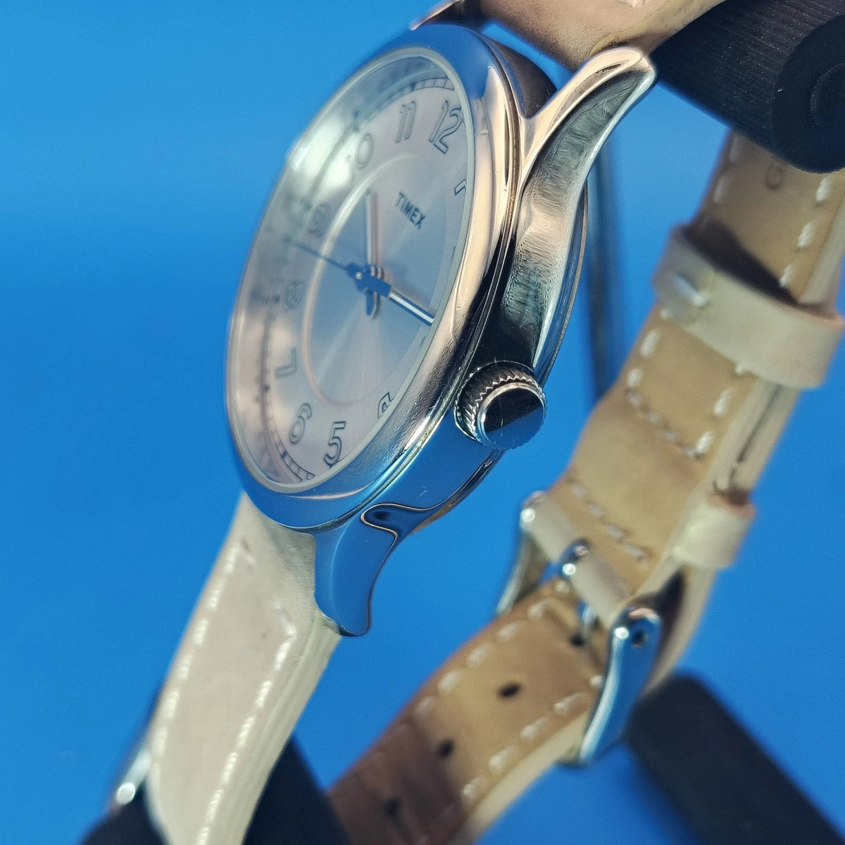 2020 Timex Elegance 35mm Women's Quartz Watch Silver Dial Fully Restored