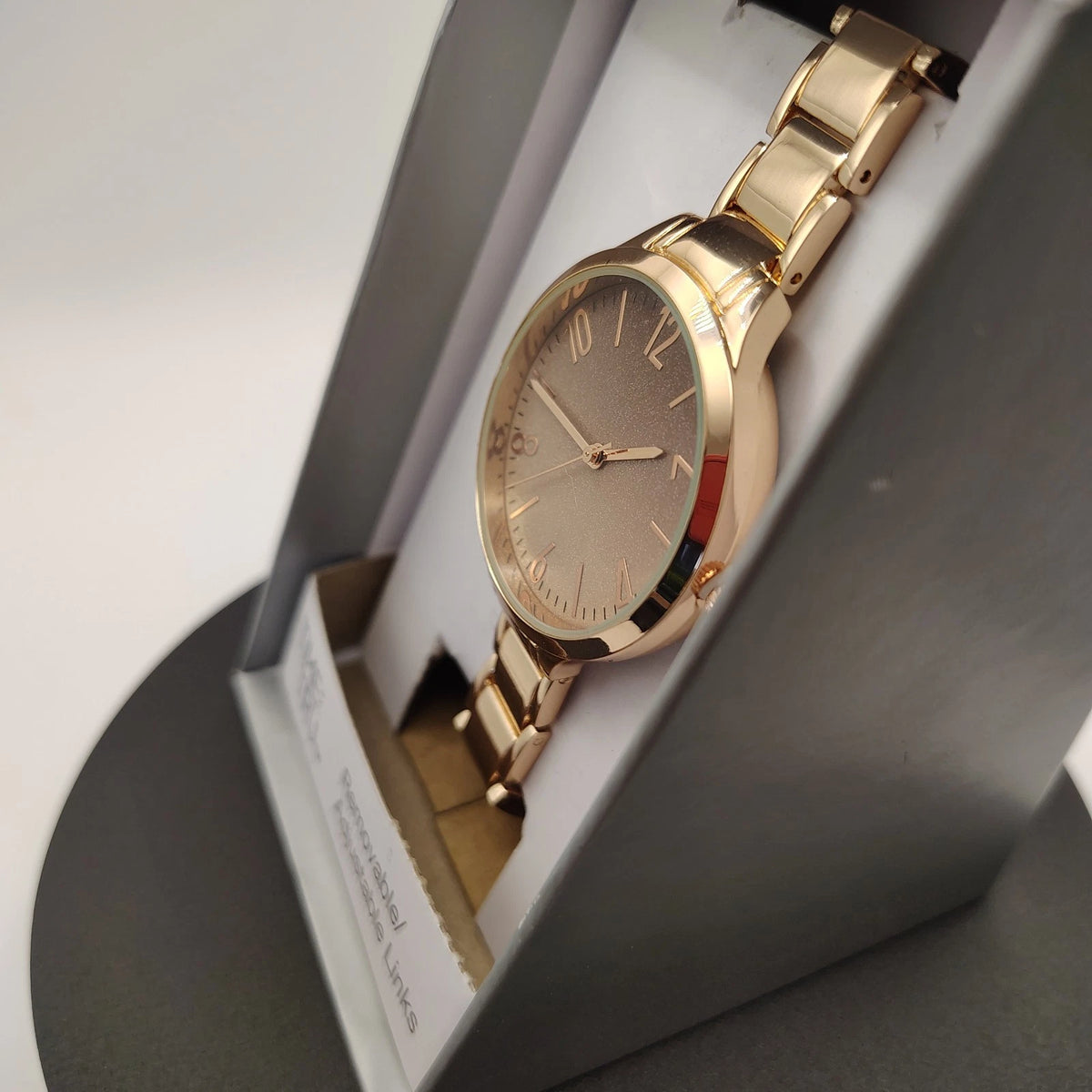Time And Tru Women's Quartz Watch Rose Gold Adjustable Links New battery NIB