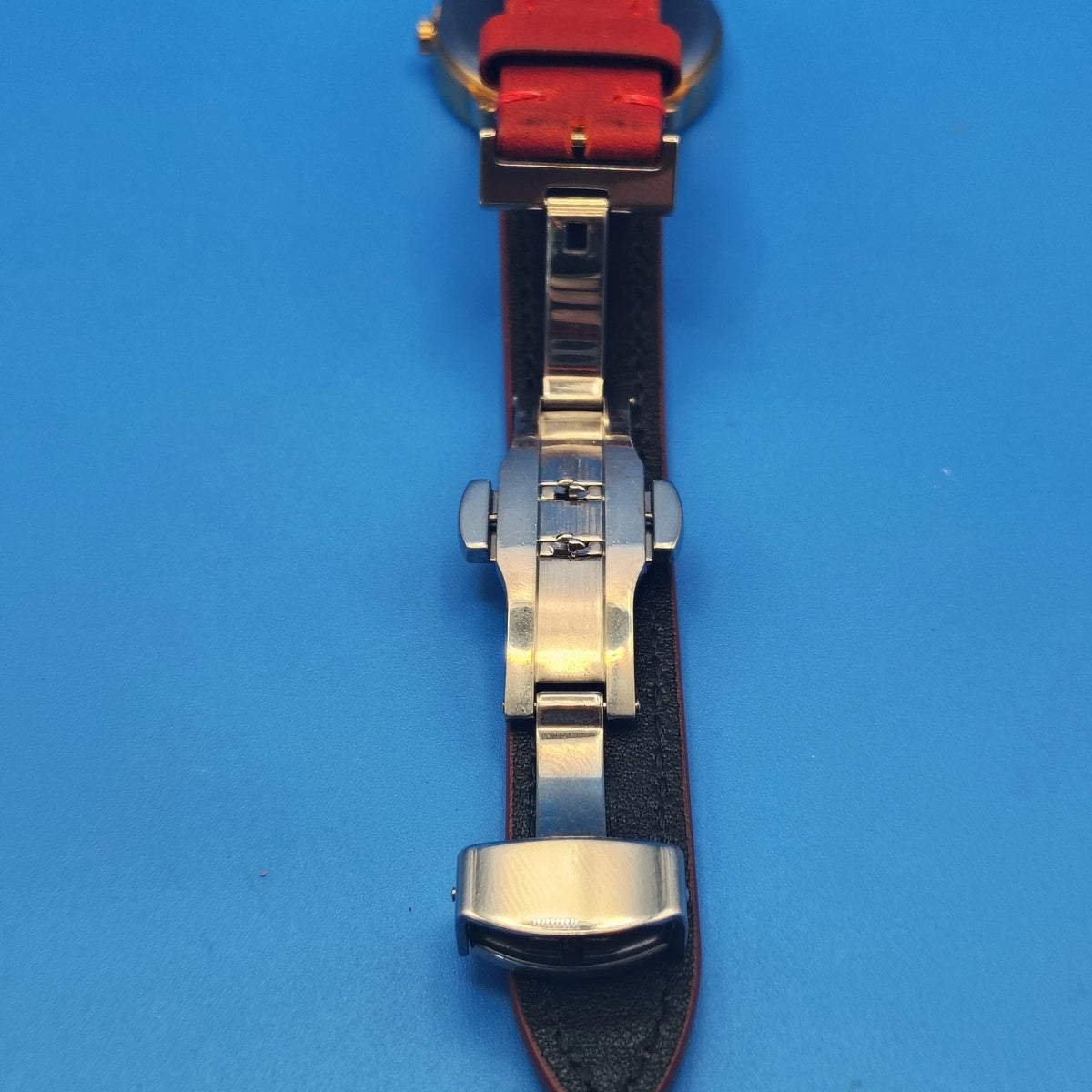 Vintage 2007 Timex Date 35mm Men's Quartz Watch Leather Strap Deployment Clasp
