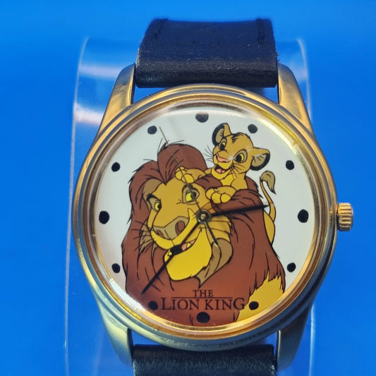 Vintage 1996 Timex Disney The Lion King 33mm Women's Quartz Watch Logo Leather