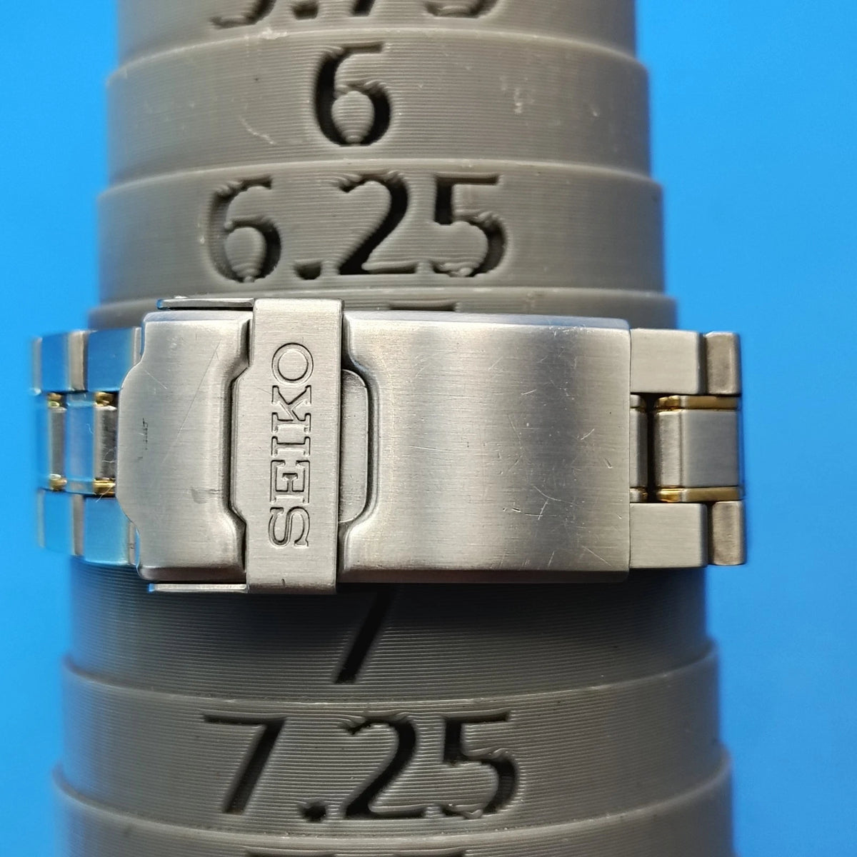 Vintage 1991 Seiko V742-8119 Date Two Tone 38mm Mens Quartz Watch Fully Restored