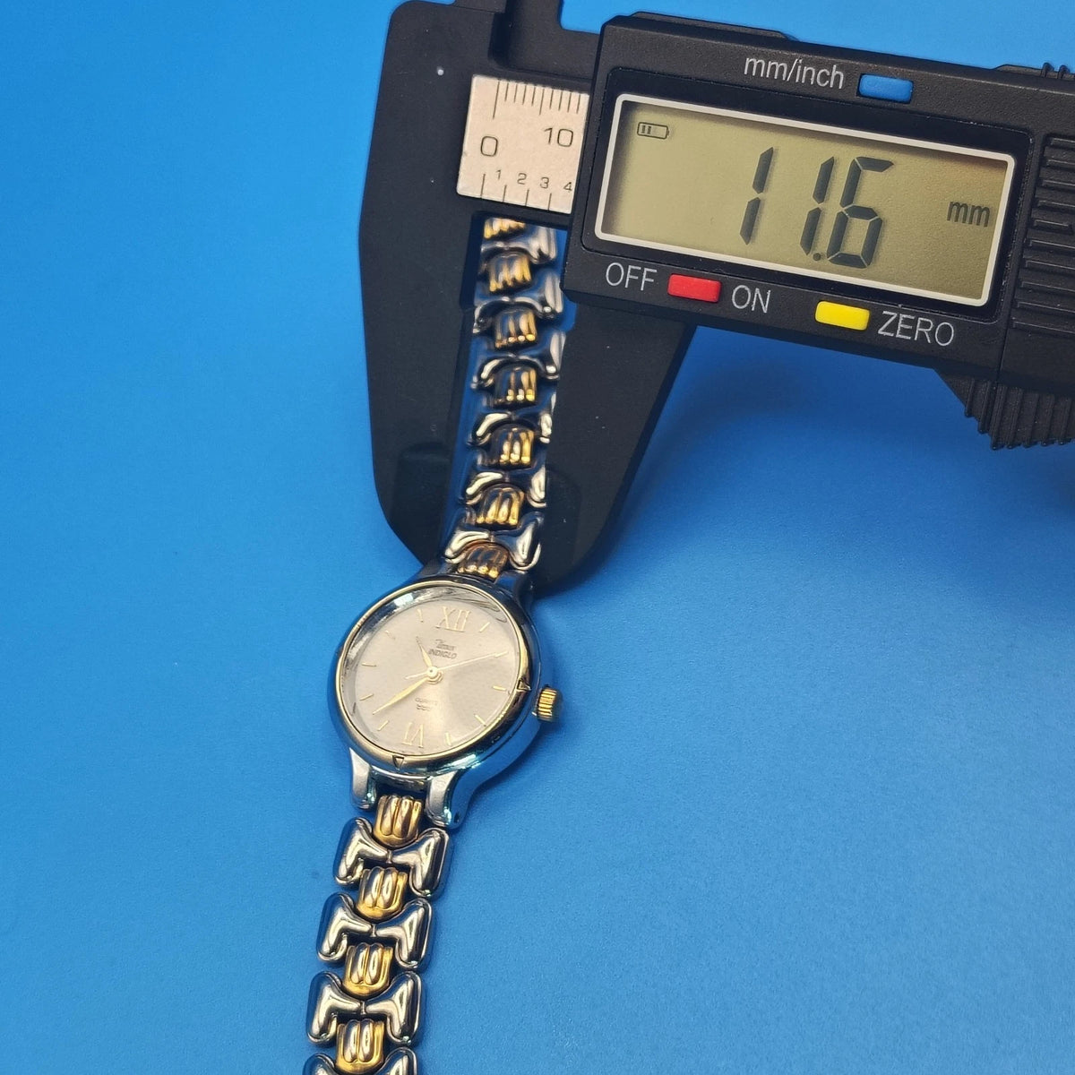 Vintage 1996 Timex Indiglo Two Tone 24mm Women's Quartz Watch Fully Restored