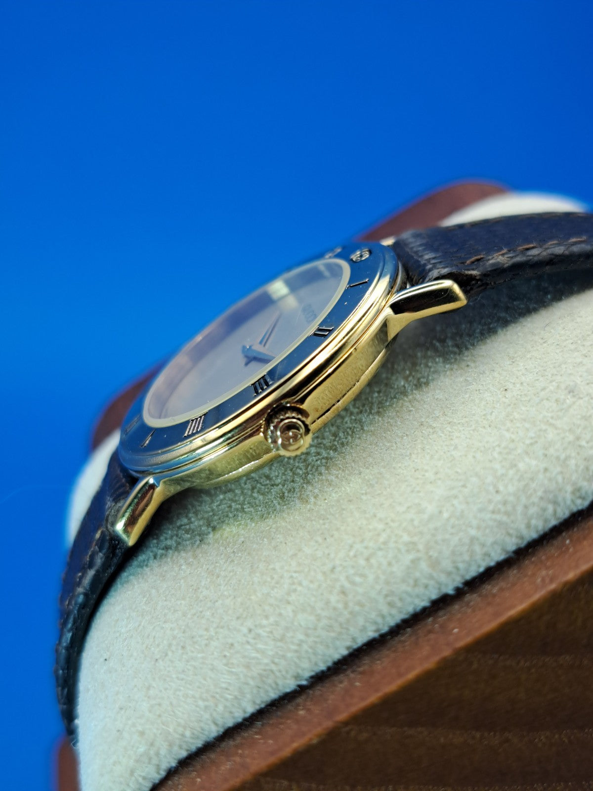 Vintage 1993 GUCCI 3000.2 Swiss 25mm Women's Quartz Watch Lizard Strap With COA