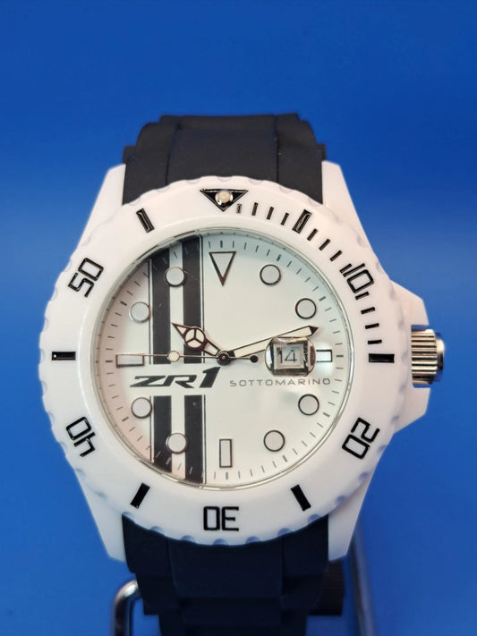 Vintage 2012 ZR1 Sottomarino Resin Case 50mm Diver Mens Quartz Watch Restored