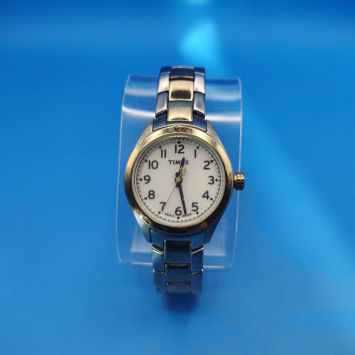 Vintage 2006 Timex Indiglo 27mm Two Tone Women's Quartz Watch Fully Restored